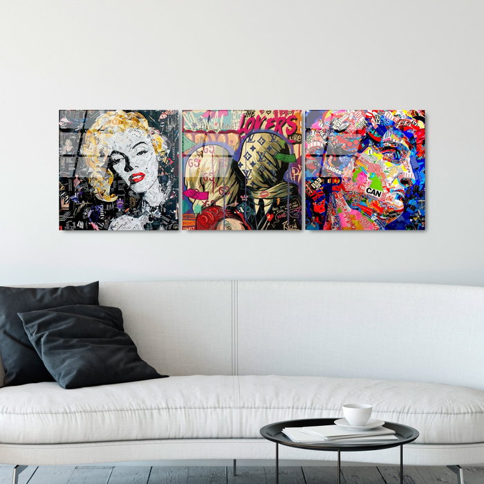 Wallity UV-857 Cuadro Decorativo de Vidrio Templado Multicolor 50 x 50 cm Wallity UV-857 Cuadro Decorativo de Vidrio Templado Multicolor 50 x 50 cm